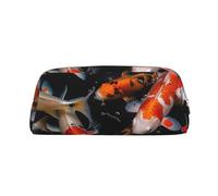 FJWSLCH Japan Fancy Koi Carp Fishes Makeup Bag Travel Cosmetic Bag for Women Men Pencil Case Zipper Toiletry Bag Purse, Gold, One Size