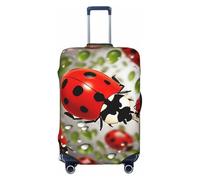 FJWSLCH Ladybug Luggage Cover for Suitcase TSA Approved Elastic Suitcase Cover Anti-Scratch Travel Luggage Protector Cover Washable Trolley Case Cover Fit 18-32 Inch Luggage, Black, L