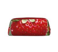 FJWSLCH Lovely Strawberry Makeup Bag Travel Cosmetic Bag for Women Men Pencil Case Zipper Toiletry Bag Purse, Silver, One Size