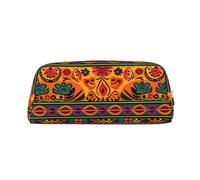 FJWSLCH Mexican Folk Art Boho Makeup Bag Travel Cosmetic Bag for Women Men Pencil Case Zipper Toiletry Bag Purse, Silver, One Size