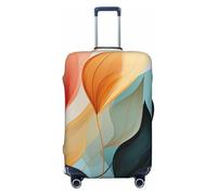 FJWSLCH Mid-Century Modern Style Luggage Cover for Suitcase TSA Approved Elastic Suitcase Cover Anti-Scratch Travel Luggage Protector Cover Washable Trolley Case Cover Fit 18-32 Inch Luggage, Black, L