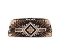 FJWSLCH Native American Makeup Bag Travel Cosmetic Bag for Women Men Pencil Case Zipper Toiletry Bag Purse, Silver, One Size