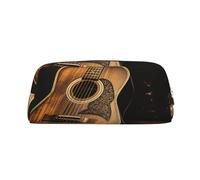 FJWSLCH Old west guitar Makeup Bag Travel Cosmetic Bag for Women Men Pencil Case Zipper Toiletry Bag Purse, Silver, One Size