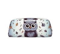 FJWSLCH Owl Tree Branches Makeup Bag Travel Cosmetic Bag for Women Men Pencil Case Zipper Toiletry Bag Purse, Gold, One Size