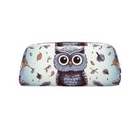 FJWSLCH Owl Tree Branches Makeup Bag Travel Cosmetic Bag for Women Men Pencil Case Zipper Toiletry Bag Purse, Silver, One Size