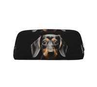 FJWSLCH Pad Dachshund Makeup Bag Travel Cosmetic Bag for Women Men Pencil Case Zipper Toiletry Bag Purse, Gold, One Size