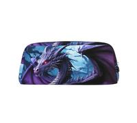 FJWSLCH Purple Dragon Purple Moon Makeup Bag Travel Cosmetic Bag for Women Men Pencil Case Zipper Toiletry Bag Purse, Silver, One Size