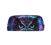 FJWSLCH Purple Owl Makeup Bag Travel Cosmetic Bag for Women Men Pencil Case Zipper Toiletry Bag Purse, Gold, One Size