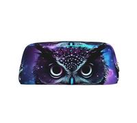 FJWSLCH Purple Owl Makeup Bag Travel Cosmetic Bag for Women Men Pencil Case Zipper Toiletry Bag Purse, Silver, One Size