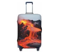 FJWSLCH Red Hot Lava from Kilauea Volcano Luggage Cover for Suitcase TSA Approved Elastic Suitcase Cover Anti-Scratch Travel Luggage Protector Cover Washable Trolley Case Cover Fit 18-32 Inch Luggage,