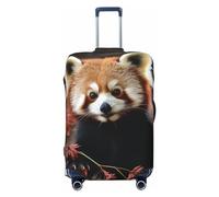FJWSLCH Red Pandas Luggage Cover for Suitcase TSA Approved Elastic Suitcase Cover Anti-Scratch Travel Luggage Protector Cover Washable Trolley Case Cover Fit 18-32 Inch Luggage, Black, XL