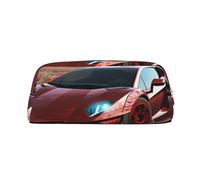 FJWSLCH Red race Car Makeup Bag Travel Cosmetic Bag for Women Men Pencil Case Zipper Toiletry Bag Purse, Gold, One Size