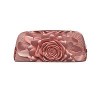 FJWSLCH Rose Gold Makeup Bag Travel Cosmetic Bag for Women Men Pencil Case Zipper Toiletry Bag Purse, Silver, One Size