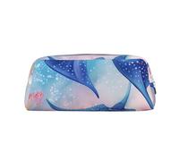 FJWSLCH Sea Animals Stingrays Makeup Bag Travel Cosmetic Bag for Women Men Pencil Case Zipper Toiletry Bag Purse, Silver, One Size