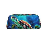 FJWSLCH Sea Turtles Diamond Painting Makeup Bag Travel Cosmetic Bag for Women Men Pencil Case Zipper Toiletry Bag Purse, Silver, One Size