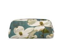 FJWSLCH Spring Dogwood Blossoms Makeup Bag Travel Cosmetic Bag for Women Men Pencil Case Zipper Toiletry Bag Purse, Silver, One Size