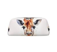 FJWSLCH Stylish Animal Watercolor Giraffe Makeup Bag Travel Cosmetic Bag for Women Men Pencil Case Zipper Toiletry Bag Purse, Silver, One Size