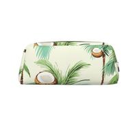 FJWSLCH Summer Coconut Tree Makeup Bag Travel Cosmetic Bag for Women Men Pencil Case Zipper Toiletry Bag Purse, Silver, One Size