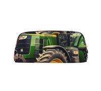 FJWSLCH Tractor Theme Makeup Bag Travel Cosmetic Bag for Women Men Pencil Case Zipper Toiletry Bag Purse, Silver, One Size