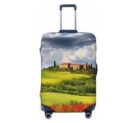 FJWSLCH Tuscany Spring Luggage Cover for Suitcase TSA Approved Elastic Suitcase Cover Anti-Scratch Travel Luggage Protector Cover Washable Trolley Case Cover Fit 18-32 Inch Luggage, Black, L