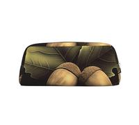FJWSLCH Two acorns Makeup Bag Travel Cosmetic Bag for Women Men Pencil Case Zipper Toiletry Bag Purse, Silver, One Size