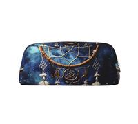 FJWSLCH White fantasy dream catcher Makeup Bag Travel Cosmetic Bag for Women Men Pencil Case Zipper Toiletry Bag Purse, Gold, One Size