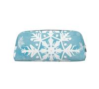 FJWSLCH Winter Snowflake Makeup Bag Travel Cosmetic Bag for Women Men Pencil Case Zipper Toiletry Bag Purse, Gold, One Size