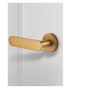 FJXLTVON US Standard Indoor Handle Lock Brass Bedroom Room Wooden Door Lock Rose Gold Bathroom Door(Brass,Invisible Lock)