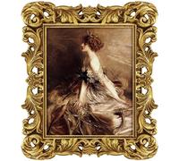 FJXMFRAME 8x10 Picture Frame Gold Ornate Victorian Picture Frames Baroque Vintage Antique for Wall or Tabletop Display, Fits 8x10 or 5x7 Photo with Mat