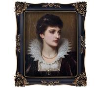 FJXMFRAME Gothic Picture Frame 8x10 Black Vintage Picture Frames Antique Ornate Baroque Victorian for Wall or Tabletop Display, Fits 8x10 or 5x7 Photo with Mat