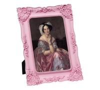 FJXMFRAME Pink Picture Frame 5x7 Vintage Victorian Picture Frame Antique Ornate Baroque for Tabletop or Wall Hanging Small with Glass Front