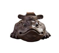 FJXQTCXD Purple Sand Tea Petting Nafu Pig Tea Set Creative Cute Little Monk Tea Playing Tea Plate Tea Ceremony Craft Decoration (B)