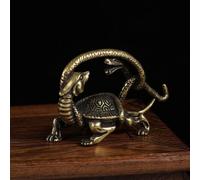 FJXQTCXD Solid Copper Retro Four Auspicious Beasts Green Dragon White Tiger Suzaku Basalt Antique Bronze Animal Tea Pet Ornaments (Basalt)