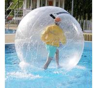 FJYAWEN 1.5/1.8/2/2.2/2.5m Dia Water Walking Ball with 800w Electric Air Pump, Walk on Water Walking Ball, Roll Ball, Inflatable Zorb Ball Zipper, For Pool/Lake Clear Dancing Ball 1.5m