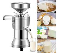FJYAWEN 1100w Commercial Soy Milk Maker with Slag Separation, Automatic Soybean Milk Maker 25kg/H, With 100mm Wheel and 100 Mesh Filter for Tofu, Nut Milk, Breakfast
