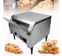FJYAWEN Commercial Conveyor Toaster Catering Conveyor Toaster 2240W Electric Bread Machine 150/300/450 PCS/H Automatic Toaster Oven intelligent temperature control,Silver-450