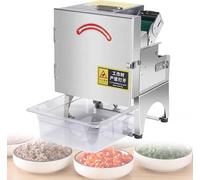 FJYAWEN Commercial Scallion Slicer, 200w Electric Vegetable Cutter, Spring Onion Chopper, For Ginger Chili Potato Cucumber, 150kg/H, 700 Rpm, Green Onion Celery Parsley Cutter Chopper A