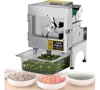 FJYAWEN Commercial Scallion Slicer, 200w Electric Vegetable Cutter, Spring Onion Chopper, For Ginger Chili Potato Cucumber, 150kg/H, 700 Rpm, Green Onion Celery Parsley Cutter Chopper B
