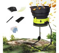 FJYAWEN Cordless Electric Leaf Shredder, Leaf Compost Shredder, 8000 Rpm Leaf Shredder, 17:1 Shredding Rate, Adjustable Leaf Shredder Size 60M