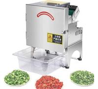 FJYAWEN Electric Vegetable Chopper, 200w Vegetable Slicer Food Processor, 150kg/H, 1.5-35 Mm Thickness and Length Are Adjustable, For Chives Scallions Beans Chili A