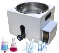 FJYAWEN Lift Type Lab Water Bath, Constant Temperature Oil & Water Bath, LED Digital Heating Devices, Stainless Steel Liner, Intelligent Temperature Control, For Scientific Experiment 5L