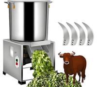FJYAWEN Multifunctional Food Processor, Commercial Electric Vegetable Chopper, Large-Diameter Feed Inlet,120kg/H 3500rpm Stainless Steel Shredder Grater, For Animal Feed for Vegetables Grains