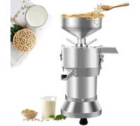 FJYAWEN Soybean Milk Machine with Slag Separation, Nut Milk Maker, Adjustable Particles, 100mm Wheel and 100 Mesh Filter Bags, 25kg/H, For Kitchen Soymilk, Dried Bean, Tofu