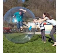 FJYAWEN Water Walking Ball with Electric Air Pump, Walk on Water Walking Ball, Roll Ball, Inflatable Zorb Ball Zipper, For Kids and Adults Outdoors 1.8m