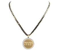 FJYIKKLO Crystal Tetragrammaton Yahweh Hebrew Alphabet Necklace Men Stainless Steel Male Jewish Christian Israel Necklaces Jewelry ZZZ502