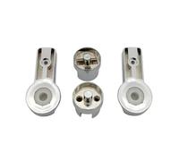 FJYXCHENXM 1 Pair Shower Screen Hinges Reliable ABS Chrome Left and Right Bathroom Door Bracket for Bathroom 6mm Glass