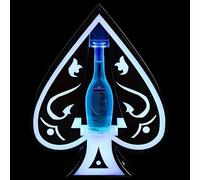 FJZFU Color Adjustable Glowing Wine Bottle Display, Bottle Service Sign, Ace Of Spades Champagne VIP Bottle Presenter for Bar/Hotel/Nightclub/Private Bottle PresenterParty