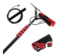 FJZFU Window Cleaning Telescopic Pole, Water Fed Window Cleaning Pole System, Glass Cleaner with Squeegee for High Glazing or Other Cleaning