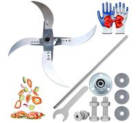 FJZFXKZL Household Farming Grass Shredder Knife Blades,Adjustable Diameter Vegetable Shredder Set with 12 Mounting Holes,Improved Chopping Efficiency for Grass and Vegetables(1set)