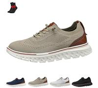 FJZFXKZL Men’s Hands-Free Slip-On Oxford Shoes, Comfortable Breathable Wide Toe Box,Orthotic Support,Summer Outdoor Sports Fitness(Khaki,6.5 UK)